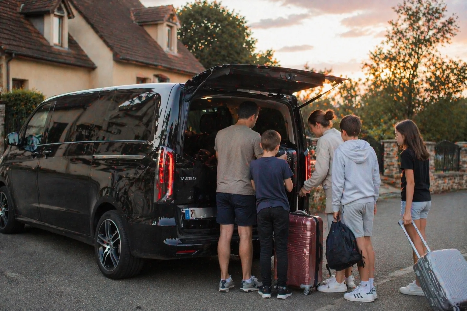 Mercedes Classe V 250 avec chauffeur Paris — groupes familles